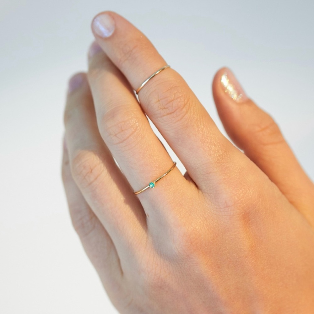 Catbird The Tiniest Emerald Ring